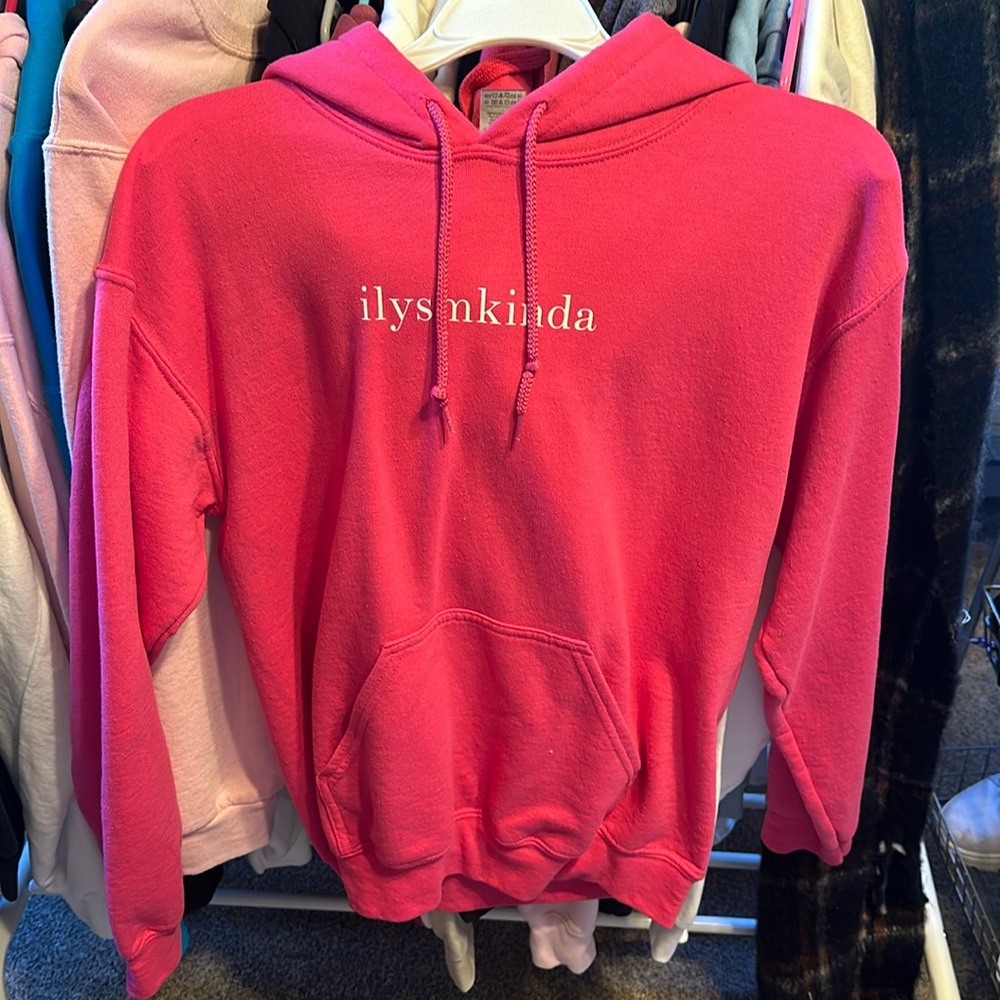 ILYSM Pink sweatshirt